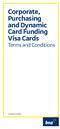 Corporate, Purchasing and Dynamic Card Funding Visa Cards Terms and Conditions