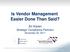Is Vendor Management Easier Done Than Said? Ari Karen Strategic Compliance Partners November 20, 2017
