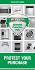 MAJOR APPLIANCES PROTECT YOUR PURCHASE