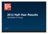 2012 Half-Year Results NextRadioTV Group. 25 July 2012