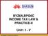 BVZ6A,BPG6C Income tax law & practice-ii BVZ6A,BPG6C INCOME TAX LAW & PRACTICE-II. Unit : I - V