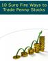 10 Sure Fire Ways to Trade Penny Stocks