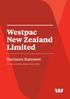 Westpac New Zealand Limited. Disclosure Statement