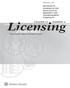 Licensing. Journal THE DEVOTED TO LEADERS IN THE INTELLECTUAL PROPERTY AND ENTERTAINMENT COMMUNITY