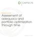 Transparency case study. Assessment of adequacy and portfolio optimization through time. THE ARCHITECTS OF CAPITAL