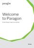 Welcome to Paragon. A few things to get you started... Savings