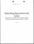 Operating Agreement and