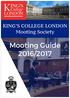 KING S COLLEGE LONDON Mooting Society. Mooting Guide 2016/2017