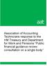 Association of Accounting Technicians response to the HM Treasury and Department for Work and Pensions Public financial guidance review: consultation