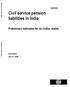 Civil service pension liabilities in India