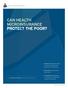 Protect the poor? microinsurance program financially protect clients shows MFO study. reimbursements