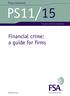 Financial crime: a guide for firms
