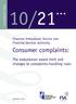 10/21. Financial Ombudsman Service and Financial Services Authority. Consumer complaints: