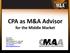 CPA as M&A Advisor for the Middle Market
