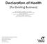 Declaration of Health