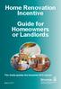 Home Renovation Incentive Guide for Homeowners or Landlords