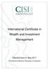 International Certificate in Wealth and Investment Management