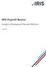 18/02/2014. IRIS Payroll Basics. Guide to Workplace Pension Reform
