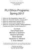 PLI Ethics Programs: Spring 2017