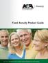 Fixed Annuity Product Guide