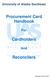 Procurement Card Handbook. Cardholders. Reconcilers