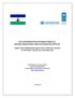 First Consolidated Annual Progress Report on Activities Implemented under the Lesotho One UN Fund