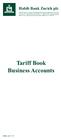 Tariff Book Business Accounts