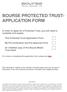 BOURSE PROTECTED TRUST- APPLICATION FORM