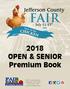 2018 OPEN & SENIOR Premium Book