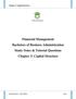 Financial Management Bachelors of Business Administration Study Notes & Tutorial Questions Chapter 3: Capital Structure