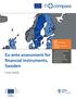 Ex-ante assessment for financial instruments, Sweden. Case Study