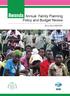 Rwanda. Annual Family Planning Policy and Budget Review REPORT