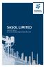 SASOL LIMITED. ANALYST BOOK for the six months ended 31 December 2014