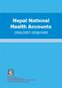 Nepal National Health Accounts