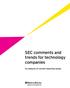 SEC comments and trends for technology companies. An analysis of current reporting issues