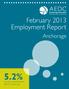February 2013 Employment Report. Anchorage 5.2% February Unemployment Rate for Anchorage