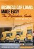BUSINESS CAR LOANS MADE EASY - THE DEFINITIVE GUIDE INTRODUCTION