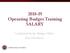 Operating Budget Training SALARY. Conducted by the Budget Office Ken Gloeckner