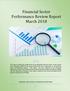 Financial Sector Performance Review Report. March 2018