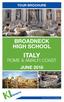 TOUR BROCHURE BROADNECK HIGH SCHOOL ITALY