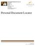 Personal Document Locator