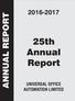 th Annual Report ANNUAL REPORT UNIVERSAL OFFICE AUTOMATION LIMITED