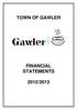 TOWN OF GAWLER FINANCIAL STATEMENTS