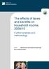 The effects of taxes and benefits on household income, 2009/10. Further analysis and. methodology. Further analysis and. Authors: