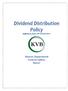 Dividend Distribution Policy