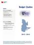 Budget Quebec Measures concerning individuals. Measures concerning businesses