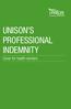 UNISON S PROFESSIONAL INDEMNITY. Cover for health workers