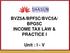 BVZ5A/BPF5C/BVC5A/ BPG5C INCOME TAX LAW & PRACTICE I. Unit : I - V. BVZ5A/BPG5C/CYA5C - Income Tax Law & Practice - I
