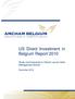 US Direct Investment in Belgium Report Study commissioned to Vlerick Leuven Gent Management School