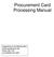 Procurement Card Processing Manual